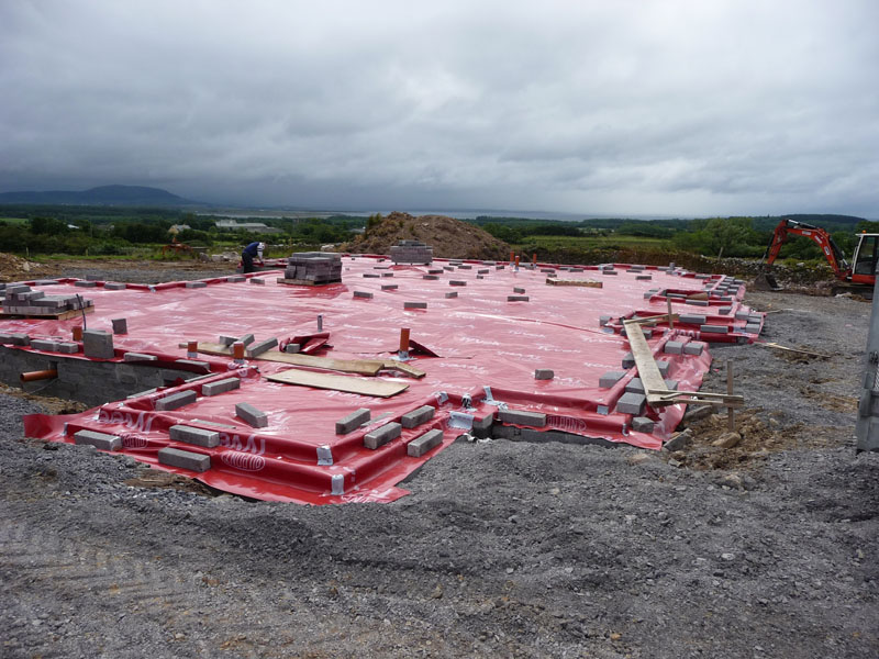 Radon Barrier Installation